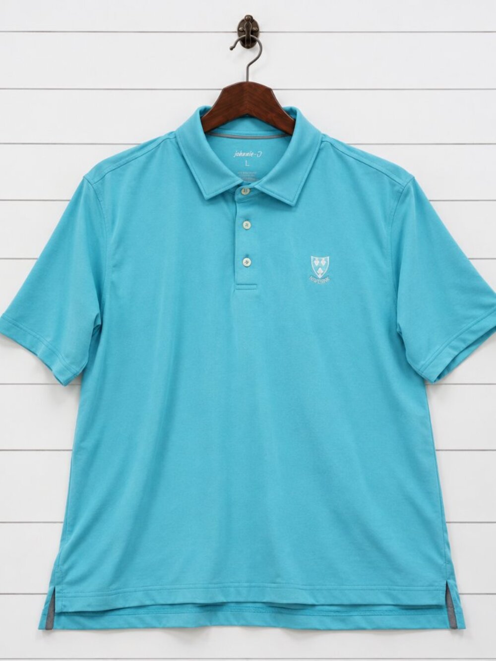 Johnnie-O Navesink Country Club Golf Polo Mens L Blue Performance Preppy